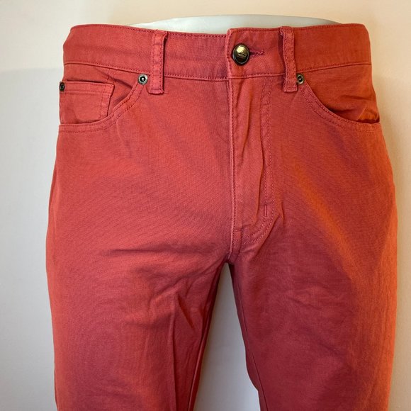 Peter Millar Men's Crown Vintage Logo Salmon Khaki Pants - Size 32 x 33 - Picture 4 of 6